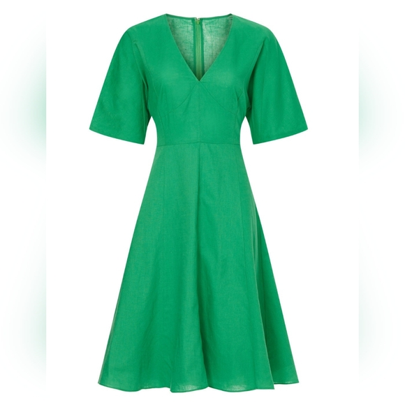 tome Dresses & Skirts - NWOT TOME Linen Green V-Neck Dress